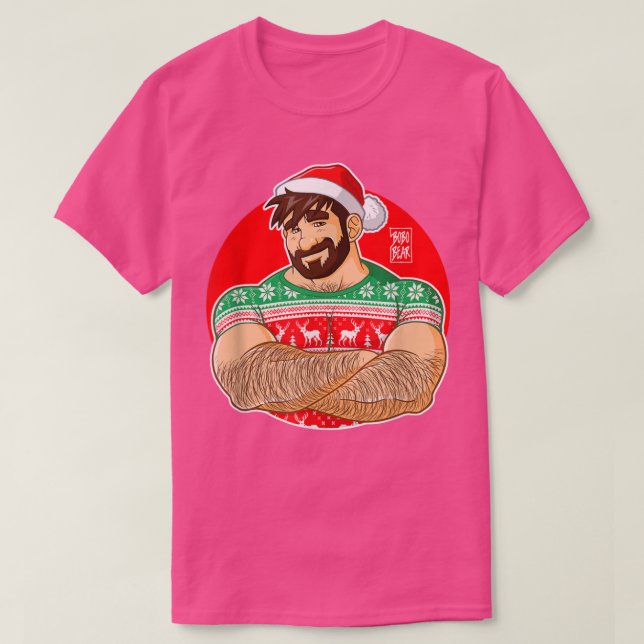 T-shirt Bobo BearAdam aime croiser les armes à Noël (Design devant)