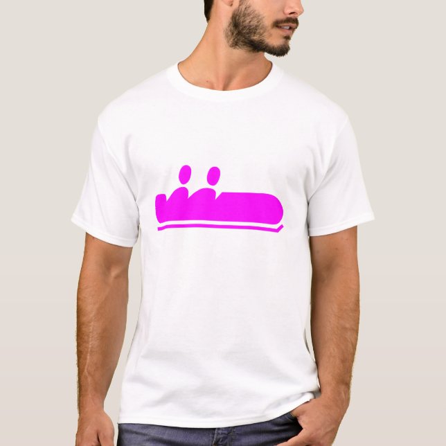 T-shirt Bobsleigh - Magenta (Devant)
