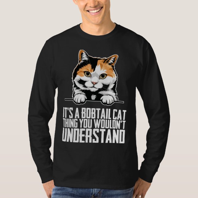 T-shirt Bobtail cat  Bobtail mom  Bobtail dad  1 (Devant)