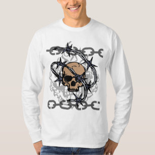 T-shirt Bobwire a enchaîné le chandail de crâne