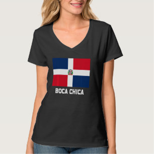 T-shirt Boca Chica République dominicaine Drapeau Emblem E