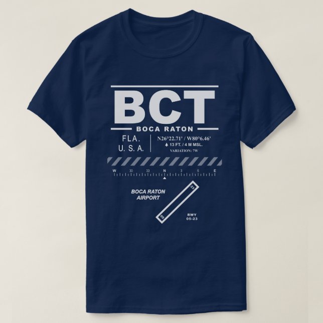 T-shirt Boca Raton Airport BCT (Design devant)