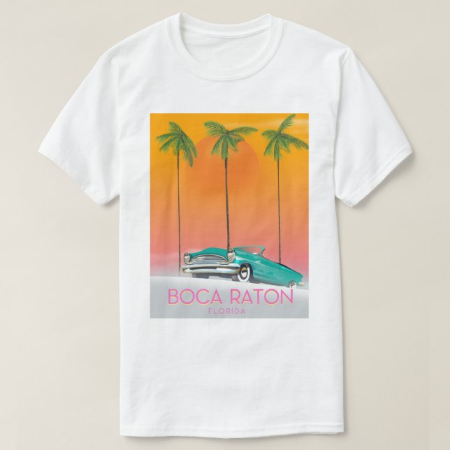 T-shirt Boca Raton Florida affiche de voyage. (Design devant)