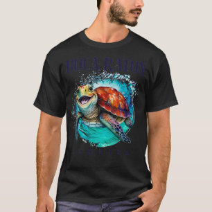 T-shirt Boca Raton Florida Aquarelle Happy Sea Turtle
