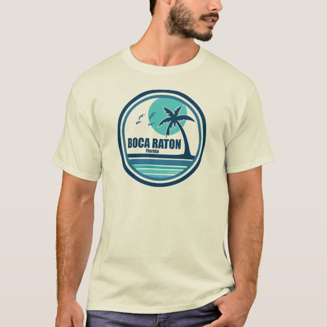 T-shirt Boca Raton Floride Palm Tree Birds (Devant)