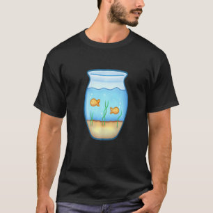 T-shirt Bocal à poissons motivant avec poissons rouges mig