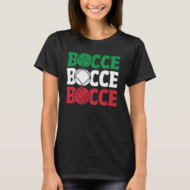 T-shirt Bocca Balls Bocca Entraînement I Love Bocce Ball (Devant)