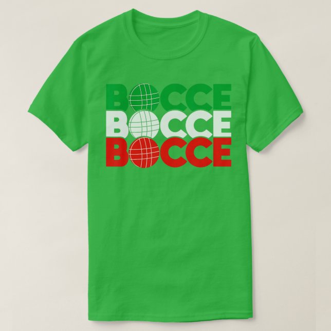 T-shirt Bocce Ball Game passionné de pelouse Bowling Boule (Design devant)