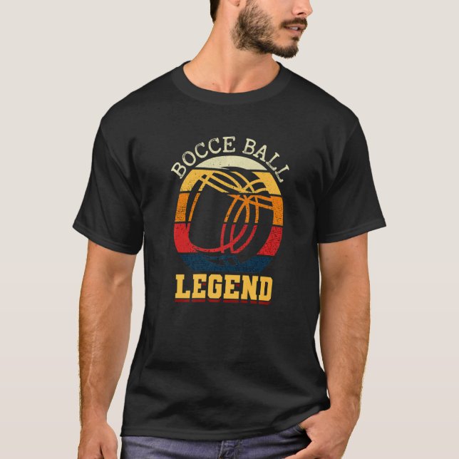 T-shirt Bocce Ball Legend Italien Bowling Game Bocce (Devant)