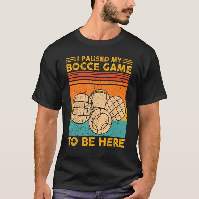 T-shirt Bocce Ball Retro J'Ai Suspendu Mon Jeu Bocce Pour  (Devant)
