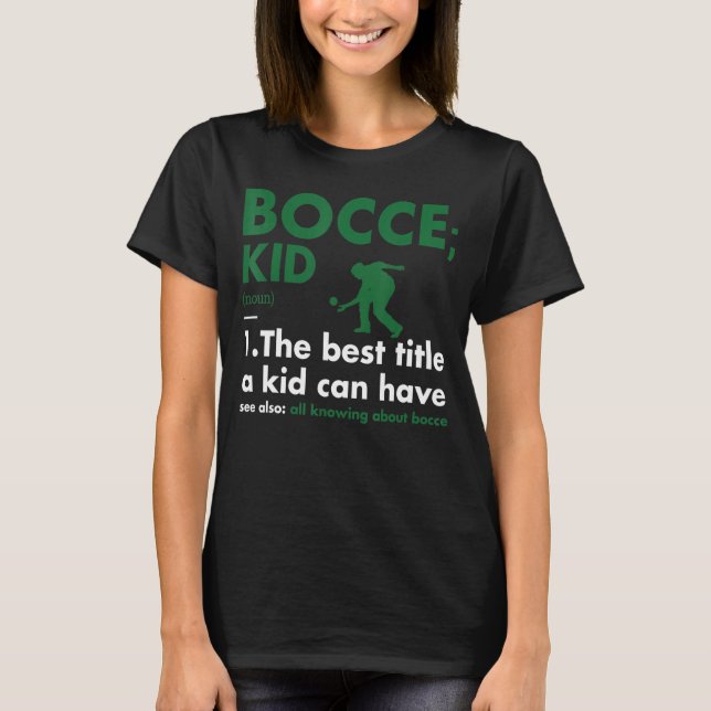 T-shirt Bocce de définition d'enfant sport (Devant)