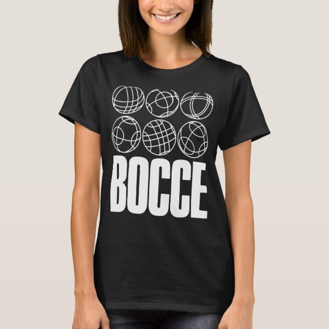 T-shirt Bocce Dire Bocce Ball Avec Jack Bocci Game Bocce (Devant)