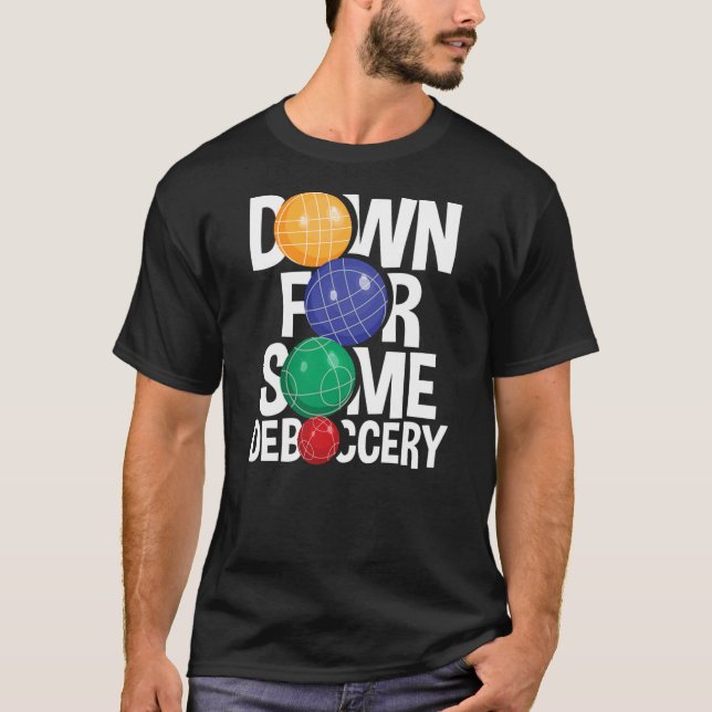T-shirt Bocce Joueur de boule de Deboccery pelouse (Devant)
