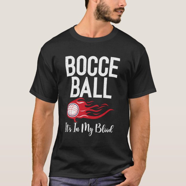 T-shirt Bocce La Boule Dans Mon Bocce De Sang (Devant)