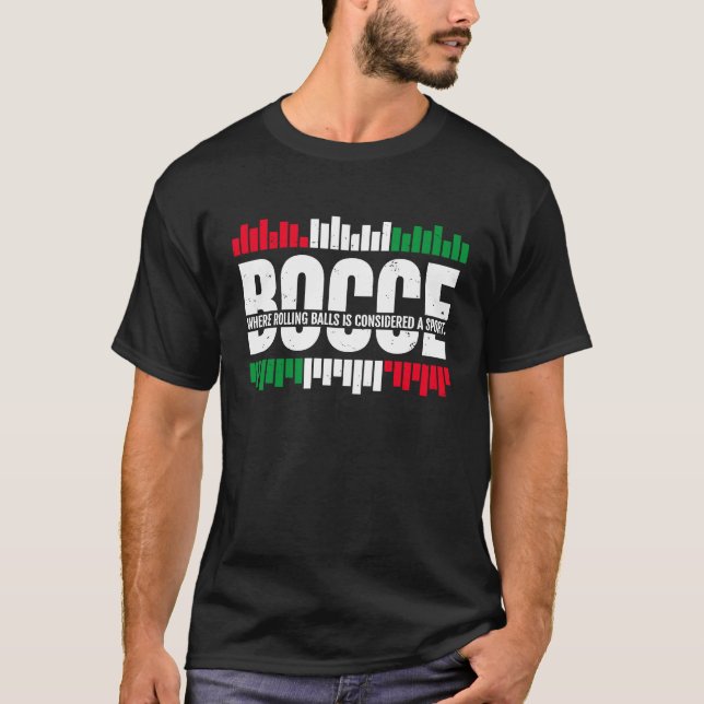 T-shirt Bocce Où Les Boules De Roulement Sont Considérées  (Devant)