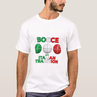 T-shirt Bocce Une Tradition Italienne Italia Tricolore