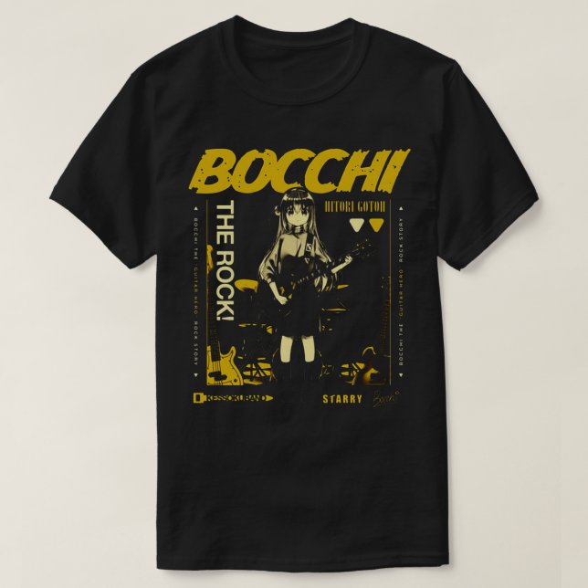T-shirt bocchi le rock drôle anime (Design devant)