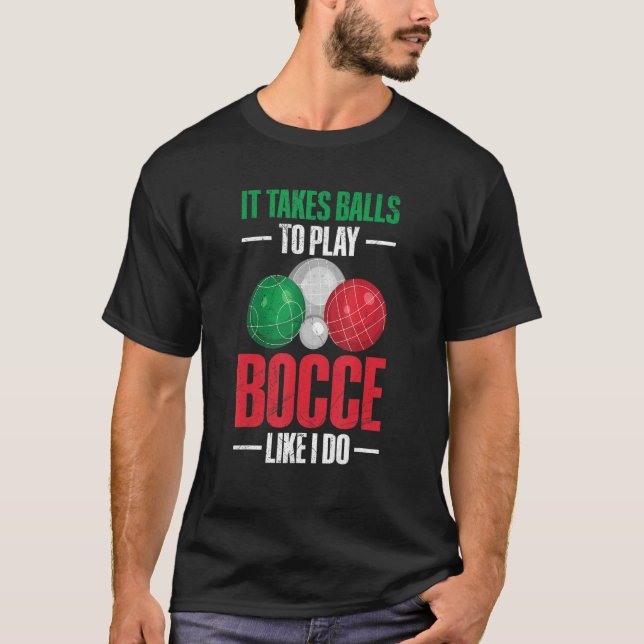 T-shirt Boccia Italien Pour Bocce Ball Player 2 (Devant)