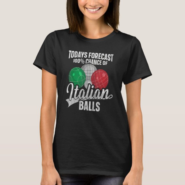 T-shirt Boccia Italien Pour Un Joueur Bocce (Devant)