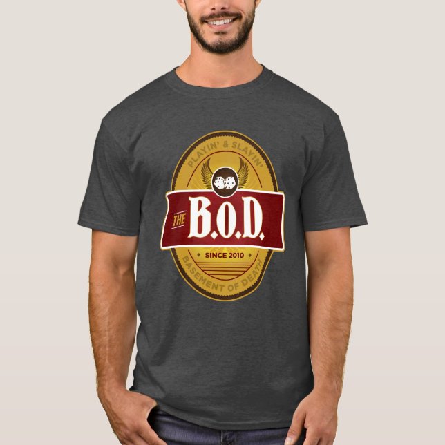 T-shirt BoD Logo - Cuir au charbon de bois (Devant)