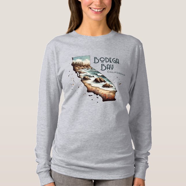 T-shirt Bodega Bay California Souvenir Cadeau (Devant)