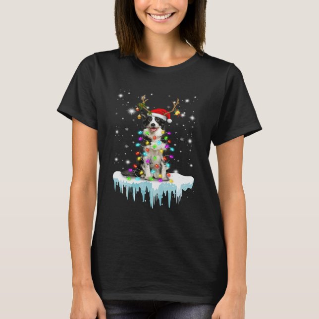 T-shirt Boder Colline Reindeer Noël présent (Devant)