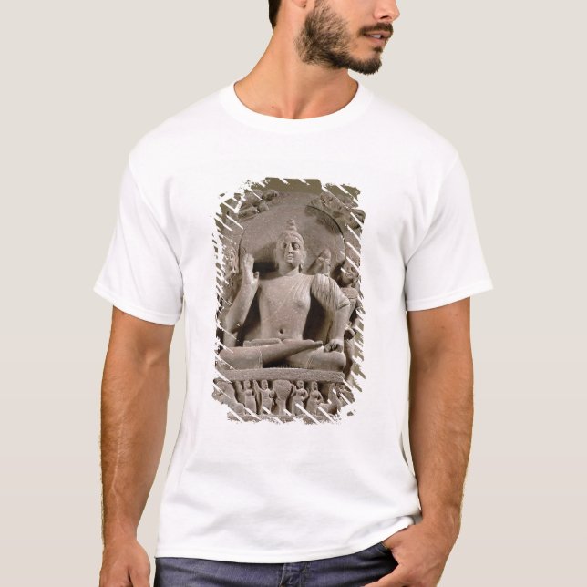 T-shirt Bodhisattva posé, Mathura (grès rouge) (Devant)