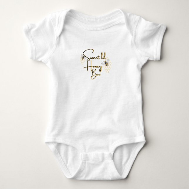 T-Shirt Body Bébé abeille de miel douce (Devant)