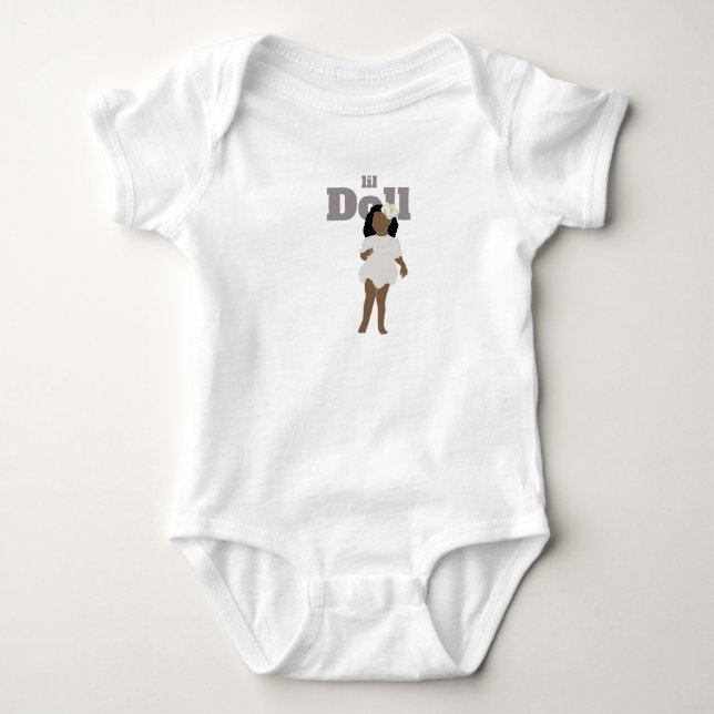T-Shirt Body bébé petite poupée (Devant)