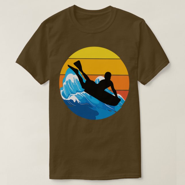 T-shirt Bodyboard vintage Retro Surf Bodyboar été (Design devant)
