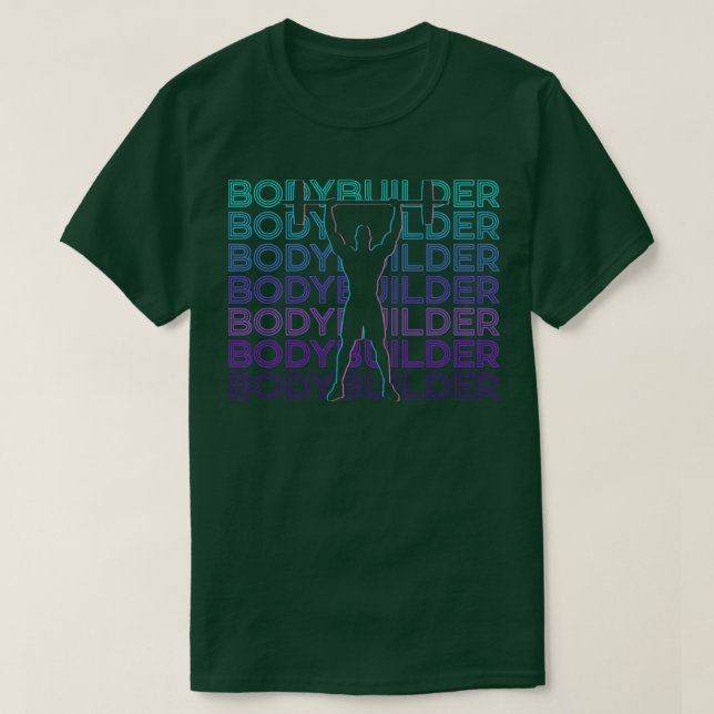 T-shirt Bodybuilder Bodybuilding Retro Cadeau (Design devant)