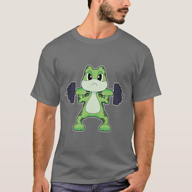 T-shirt Bodybuilder de grenouille Dumbbell Bodybuilding (Devant)