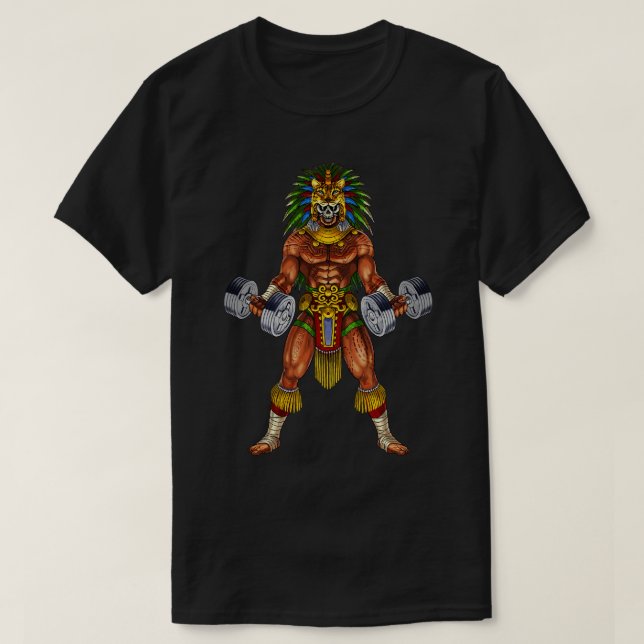 T-shirt Bodybuilder du guerrier aztèque (Design devant)