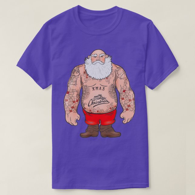 T-shirt Bodybuilder du Père Noël Brutal (Design devant)