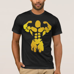T-shirt Bodybuilder feuille d'or