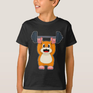 T-shirt Bodybuilder Hamster Dumbbell Bodybuilding