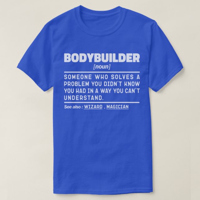 T-shirt Bodybuilder Noun Définition Fitness Lover Workout (Design devant)