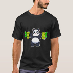 T-shirt Bodybuilder Panda Dumbbell Bodybuilding