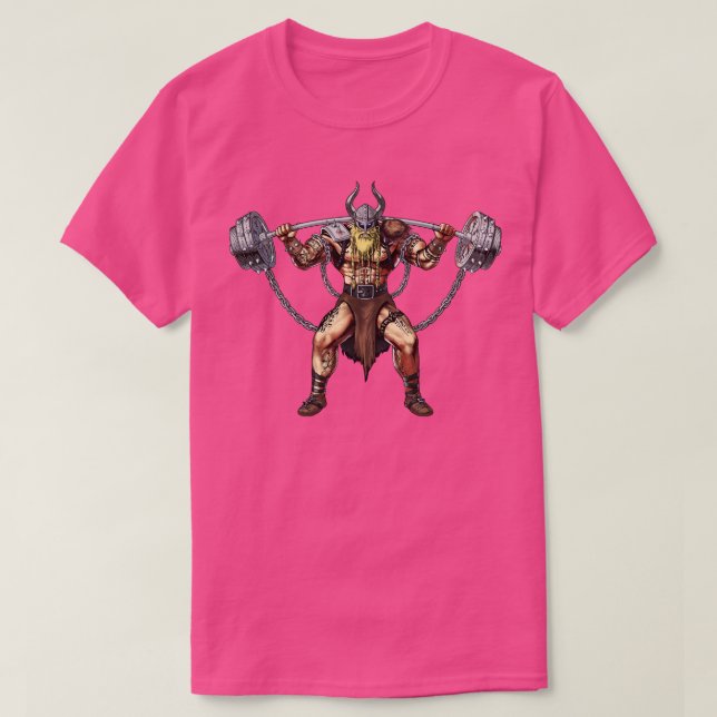 T-shirt Bodybuilder Viking Warrior Gym (Design devant)
