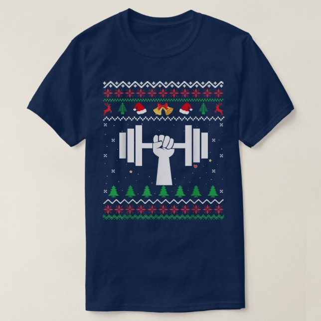 T-shirt Bodybuilder Vilain Chandail de Noël Jeu de Noël (Design devant)