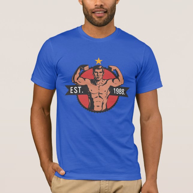 T-shirt Bodybuilder Vintage FÉD 1988 (Devant)