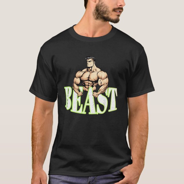 T-shirt Bodybuilding Gorilla Gym Fitness Beast  2 (Devant)