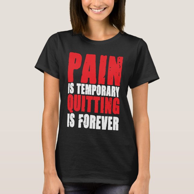 T-shirt Bodybuilding Gym Clothing Pain Fitness Weightlifti (Devant)