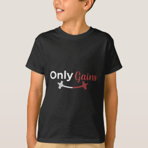 T-shirt Bodybuilding Gym Gains seulement Drôle Entraînemen