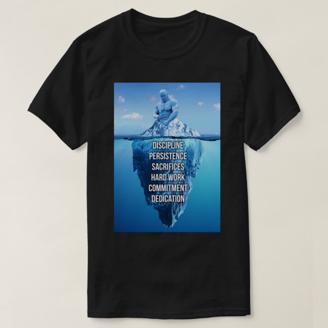 T-shirt Bodybuilding Iceberg Sculpture Motivation (Design devant)
