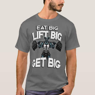 T-shirt Bodybuilding Manger Big Lift Big Get Big Rhino