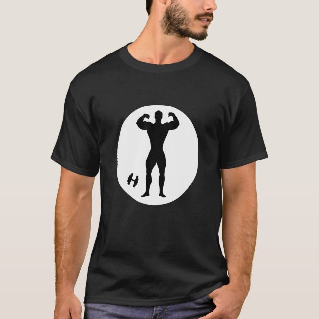 T-shirt Bodybuilding pour hommes double pose bicep avec be (Devant)