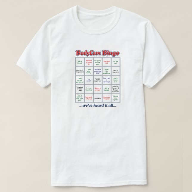 T-Shirt "BodyCam Bingo" (1) (Design devant)