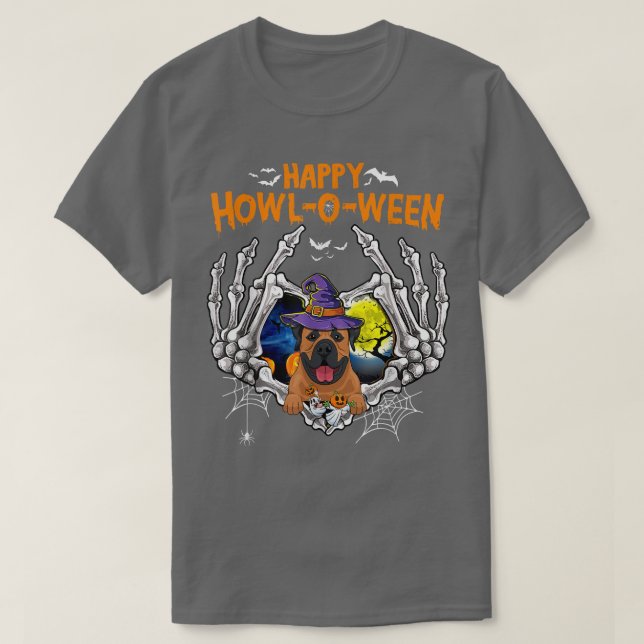 T-shirt Boer Boel Skeleton Heart Happy HowlOWeen Costume  (Design devant)