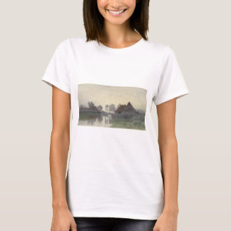 T-shirt Boer Homes sur l'eau dans le brouillard matinal